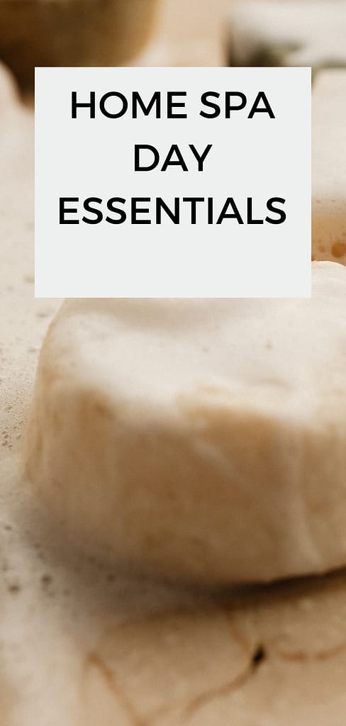 Pinterest pin for an at home spa day