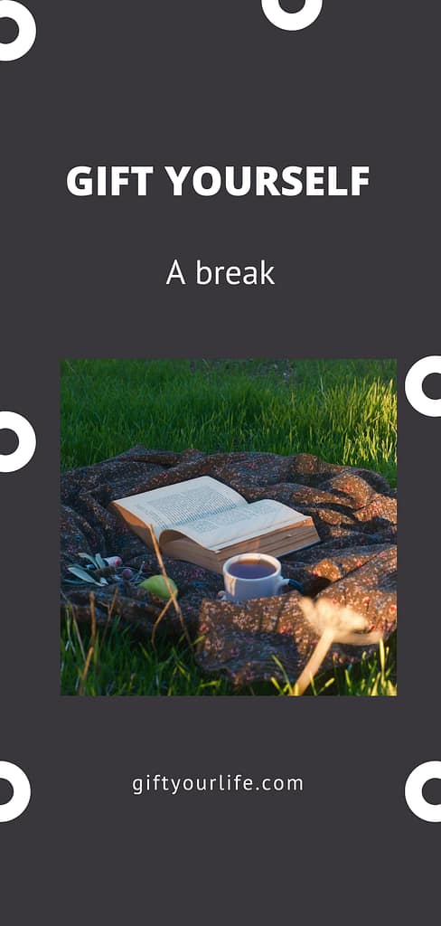 Pinterest pin for taking a break